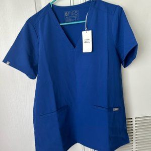 Figs Casma Blue Scrub Top